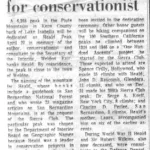 1974 newspaper article about Weldon Heald upon the naming of Heald Peak