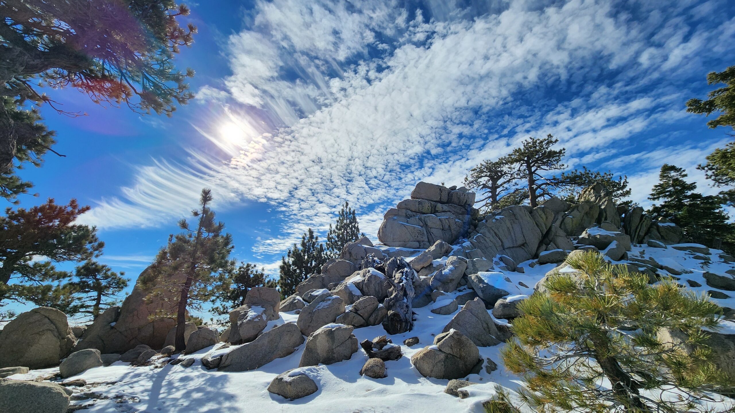 Waterman Summit with snow