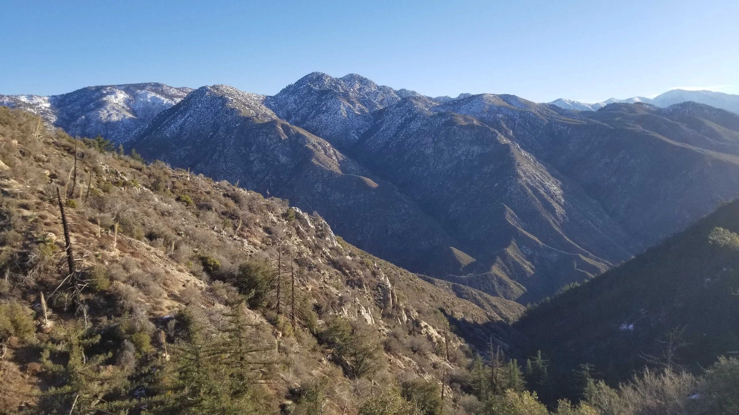 Twin peaks, taken from Angeles Crest Highway