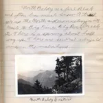 Notes from the diary of Sierra club legend Glenn Dawson describing a climb of Mount Baden Powell (then called West Baldy) at age 13