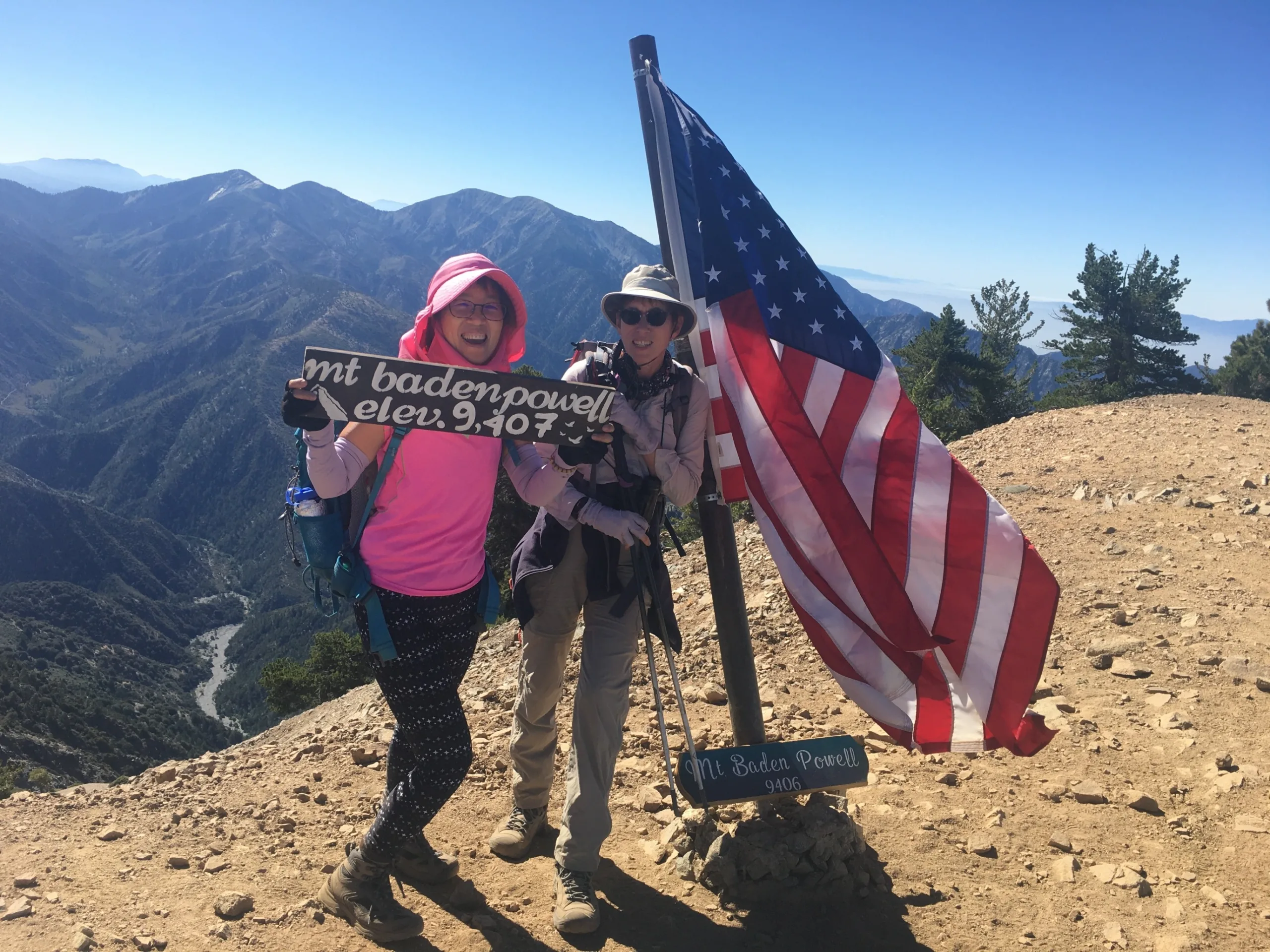 Baden Powell summit, May Tang and Ella Pennington