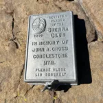 Historic Sierra Club register on Cobblestone Mountain