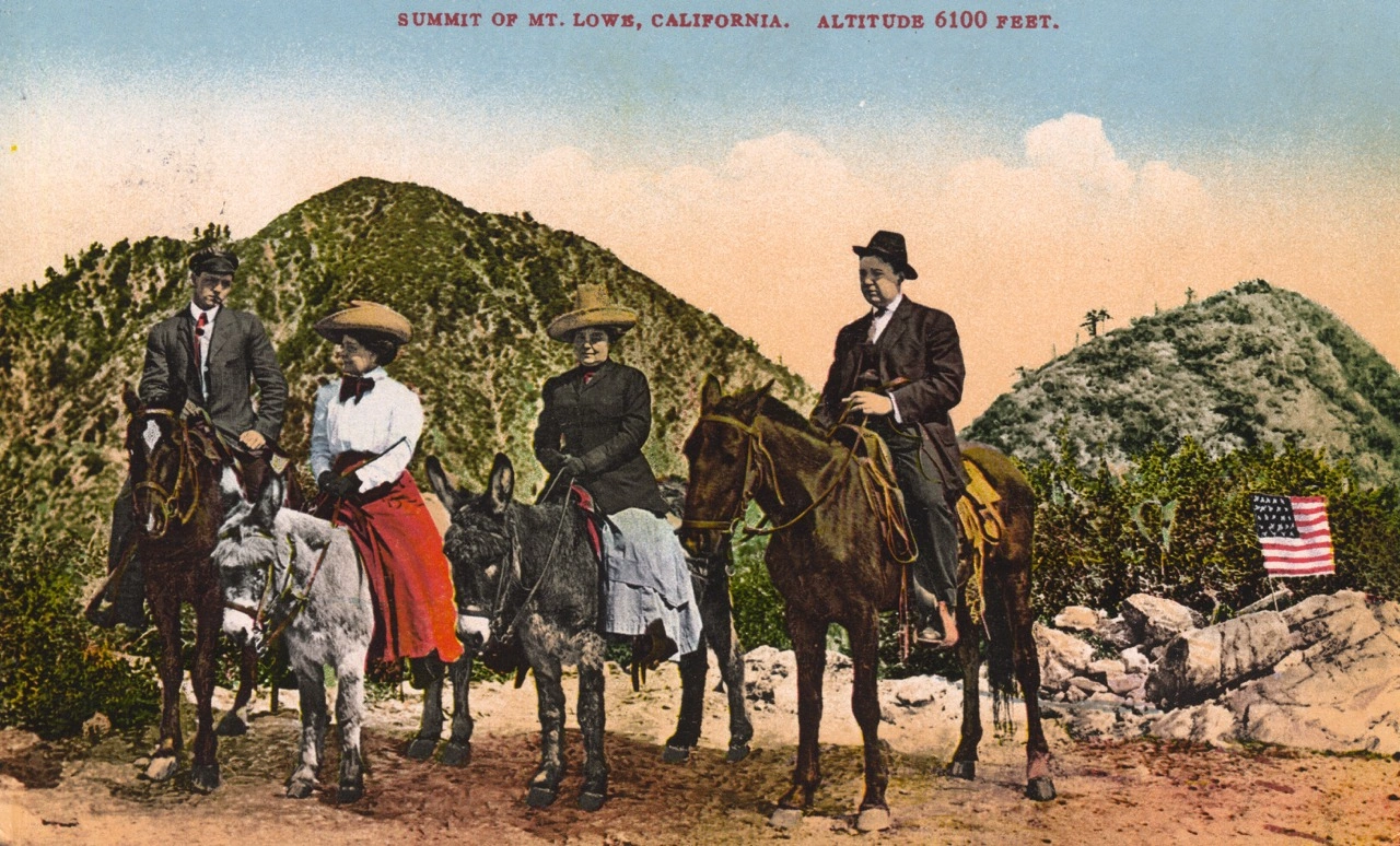 1918 Postcard of Mount Lowe, San Gabriel Peak behind