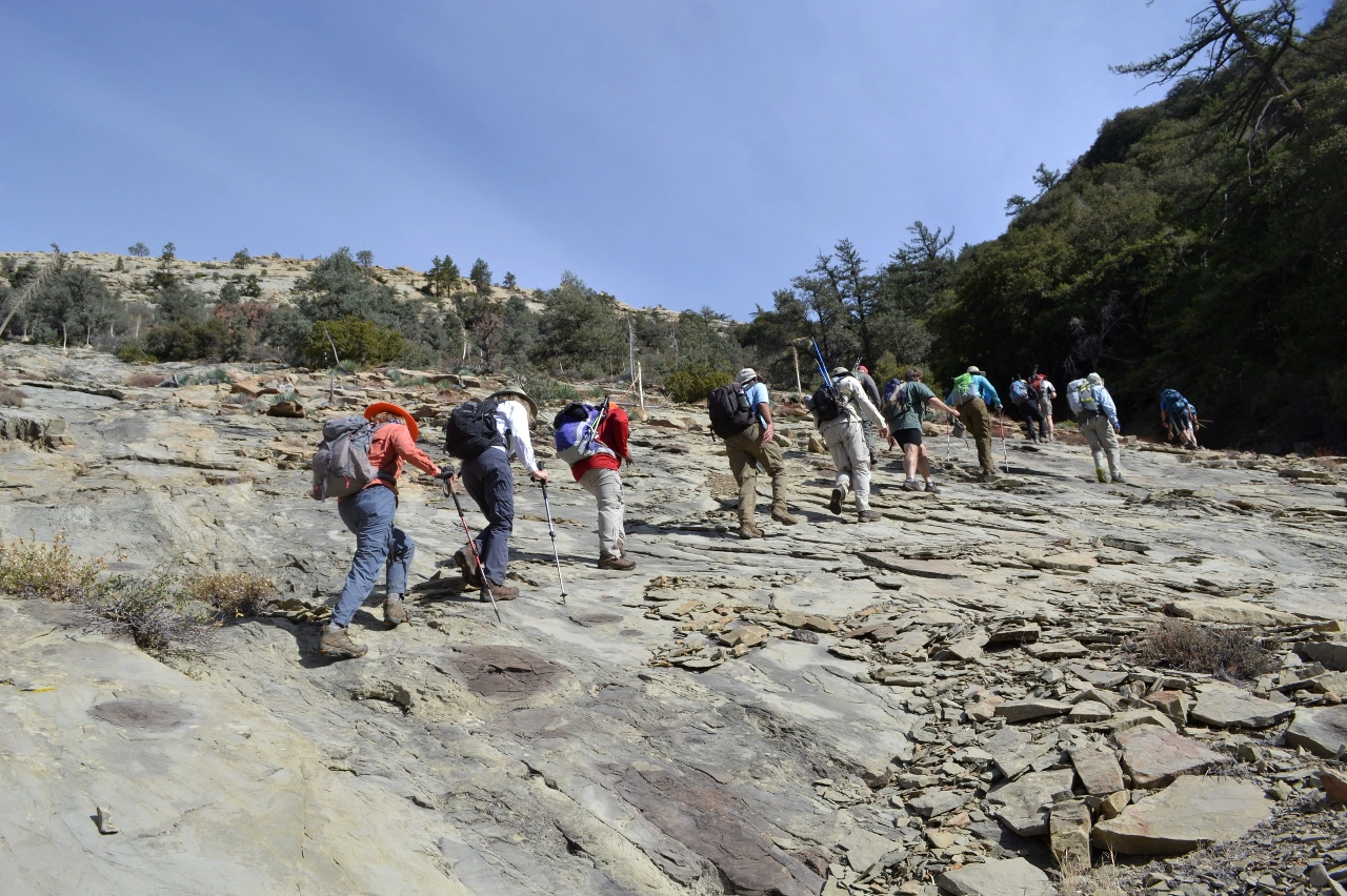 Climbing the Slabs on Beartrap bluff