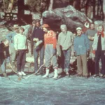 Ice skating on Dollar Lake, Sierra Club trip 1948